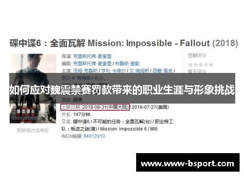 如何应对魏震禁赛罚款带来的职业生涯与形象挑战