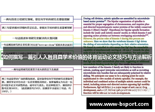 如何撰写一篇引人入胜且具学术价值的体育运动论文技巧与方法解析