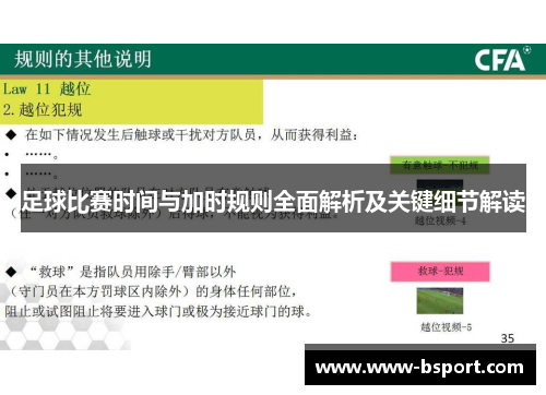 足球比赛时间与加时规则全面解析及关键细节解读