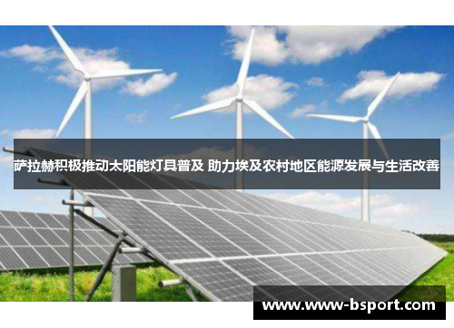 萨拉赫积极推动太阳能灯具普及 助力埃及农村地区能源发展与生活改善